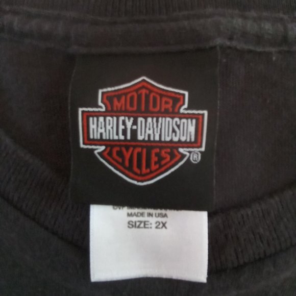 Harley-Davidson Voight Fort Mc Murry Alberta black Tee size 2X - Picture 7 of 9